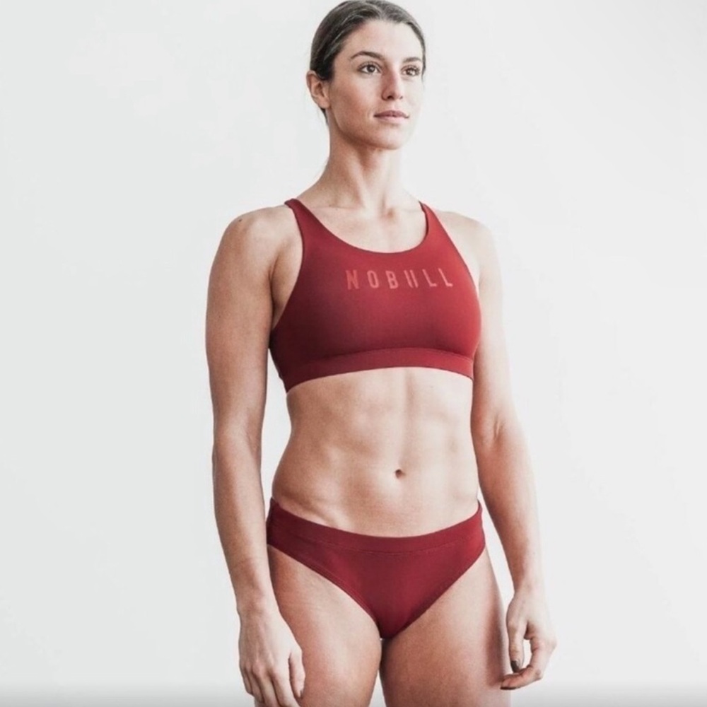 NWT NOBULL Women's Swim Bikini BOTTOM ONLY ♥️ - Medium - Wine (Red)
